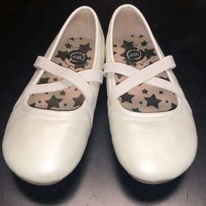 Livie & Luca Mary Janes Pearl White